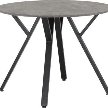 Concrete Effect Round Dining Table - ATHENA