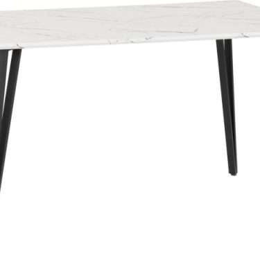 White Marble Effect Dining Table - MILES
