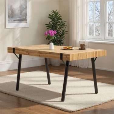 Light Oak Effect Dining Table - TREVOR