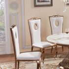 Rose Gold/ White Faux Leather Chair Set of 2 - PAYSON