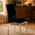 Black Faux Leather Chair Set of 4 - PARKER