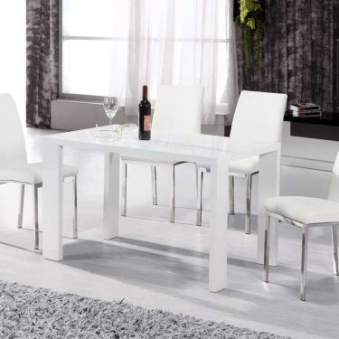 White High Gloss Dining Table - PARKER