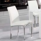 White Faux Leather Chair Set of 4 - PARKER